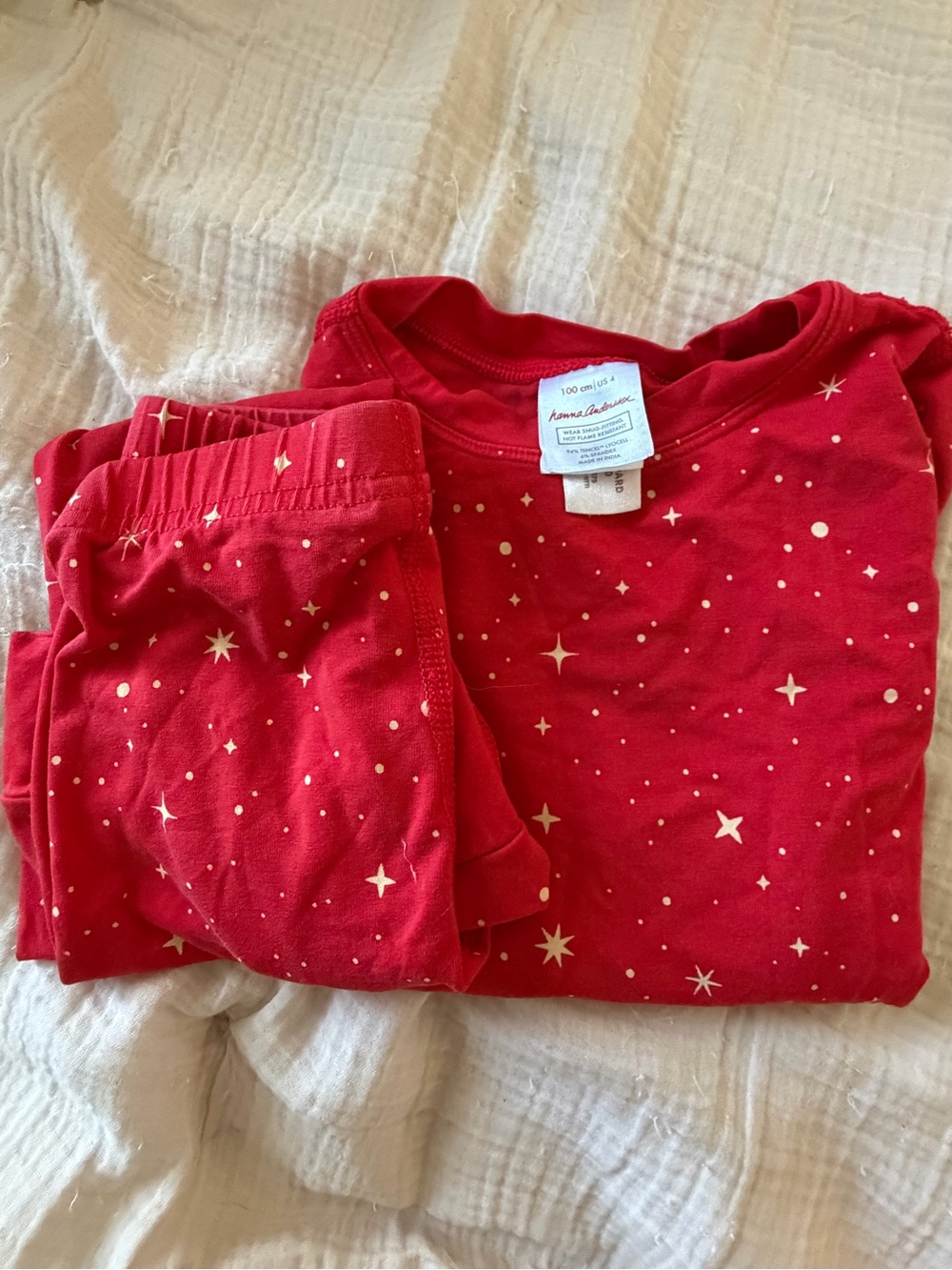 Hanna Andersson Red PJs - 4T
